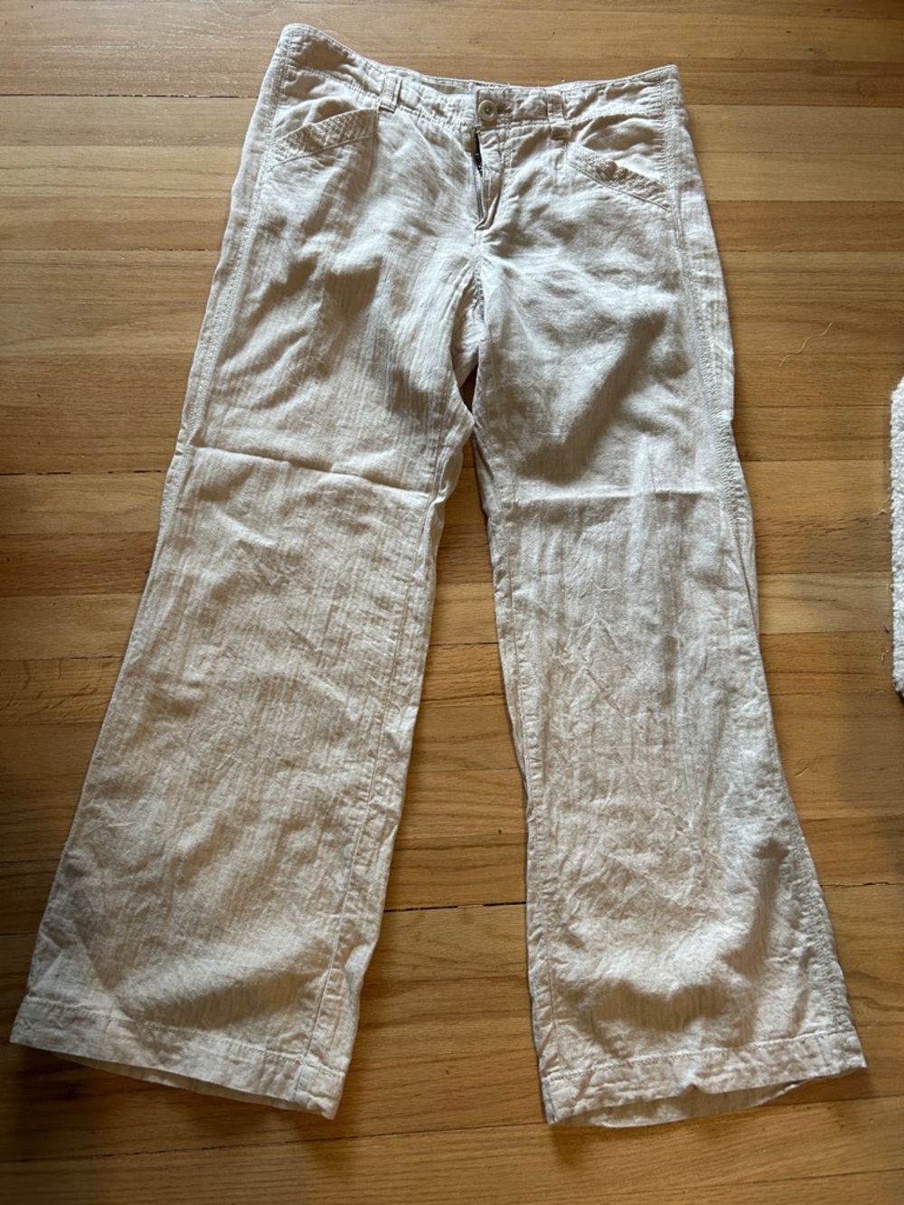 Women’s Wide leg linen cotton Blend pants Anthropologie